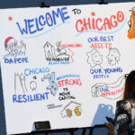 Live note-taking on stage at Neighborhood Economics Chicago 2025